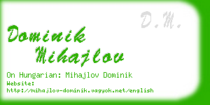 dominik mihajlov business card